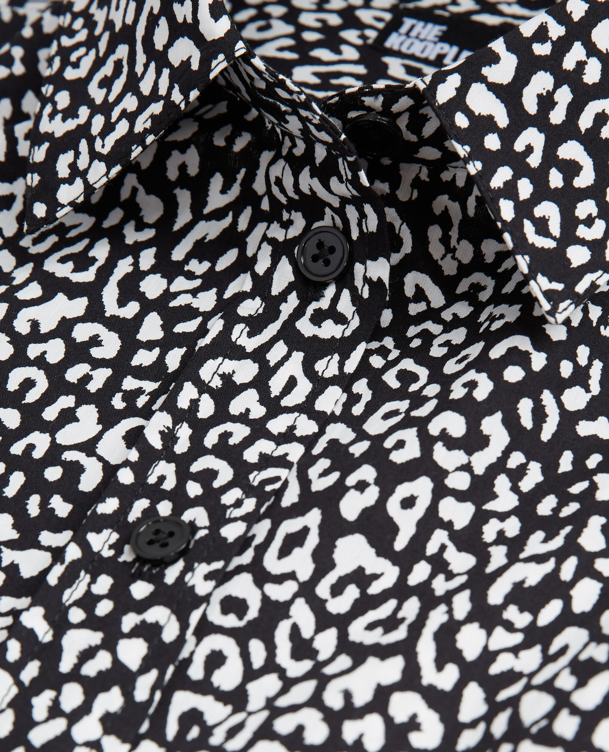 Chemise léopard noire, BLACK WHITE, hi-res image number null