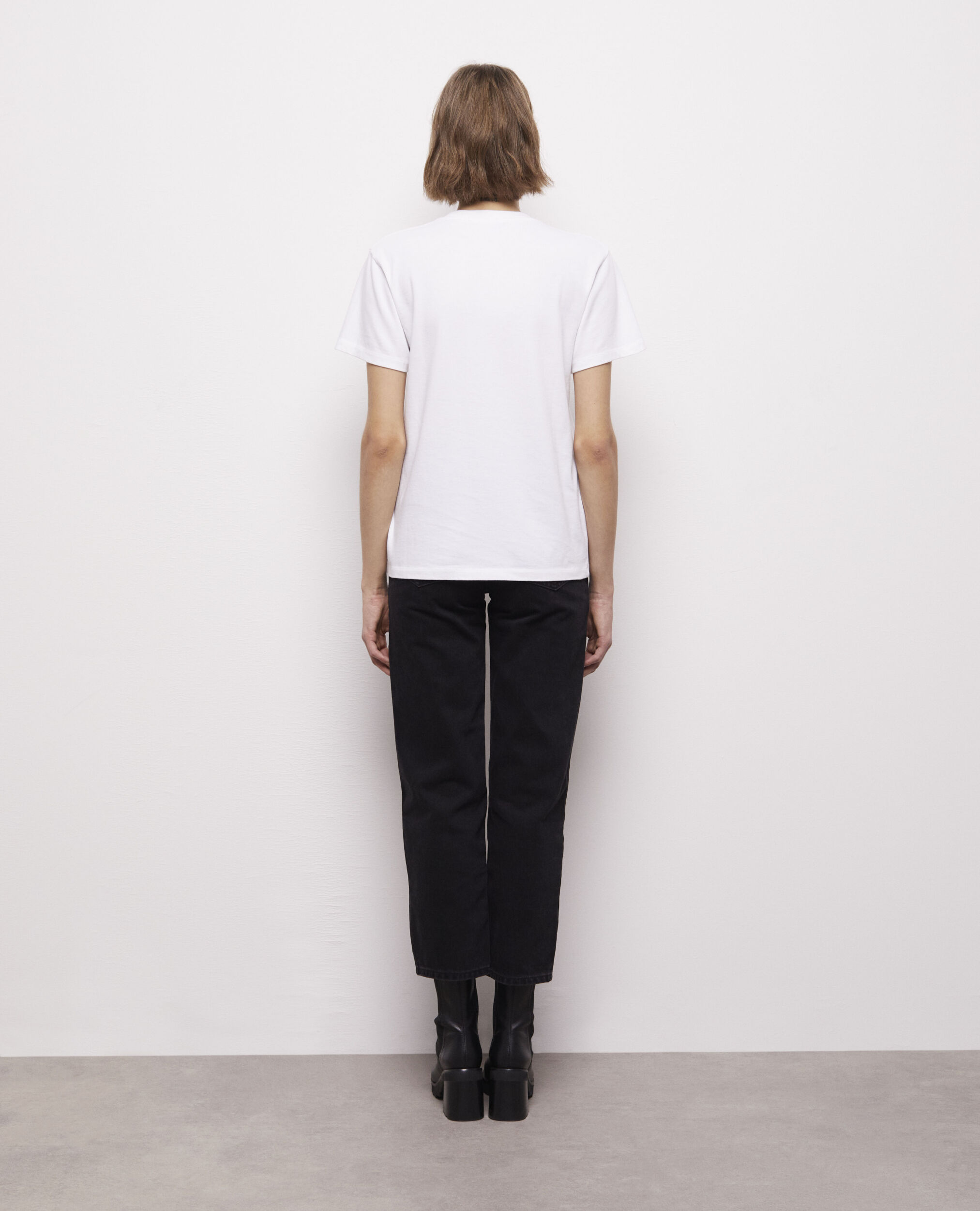 White T-shirt with Snake logo print, WHITE, hi-res image number null