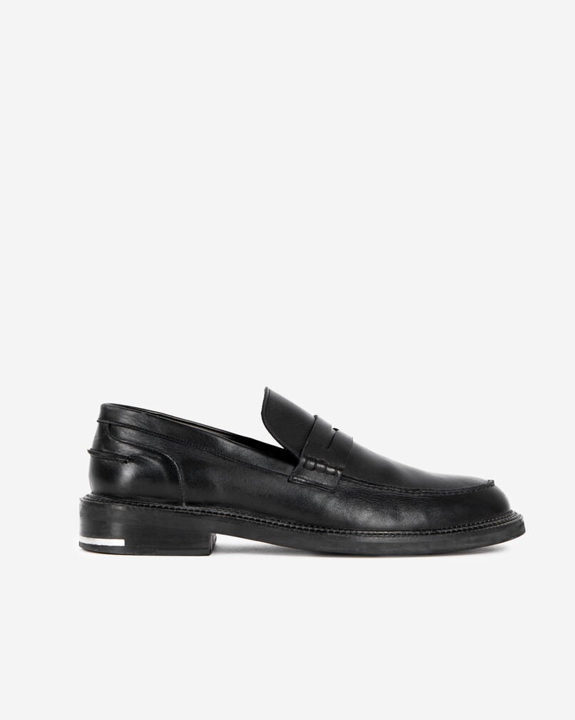 The Kooples HERREN BLACK schwarze pennyloafer aus leder