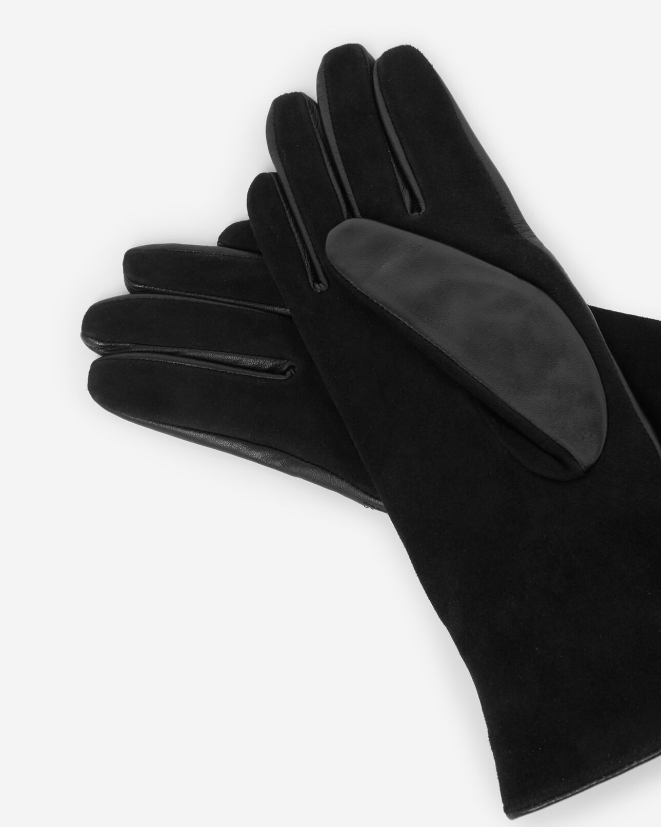 The Kooples DAMEN BLACK schwarze lederhandschuhe mit schnalle