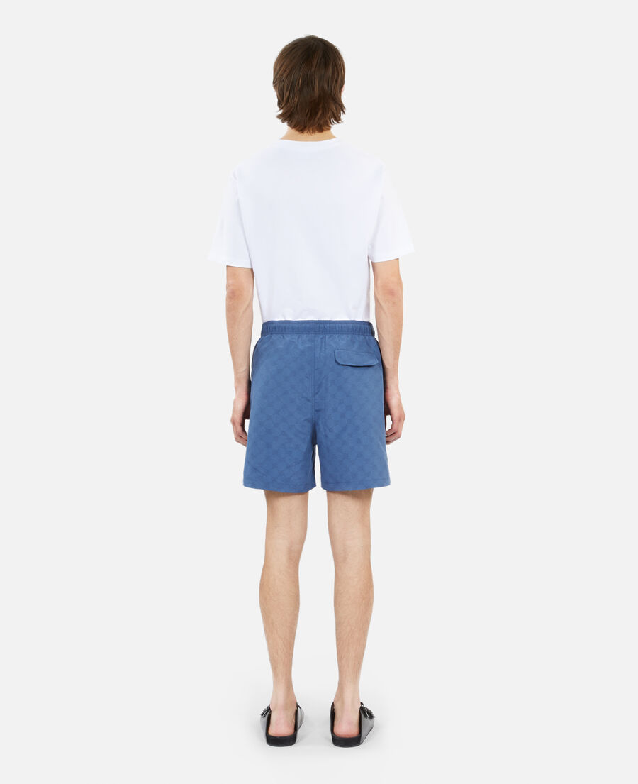 The Kooples H MIDDLE NAVY navy blue monogram swim shorts