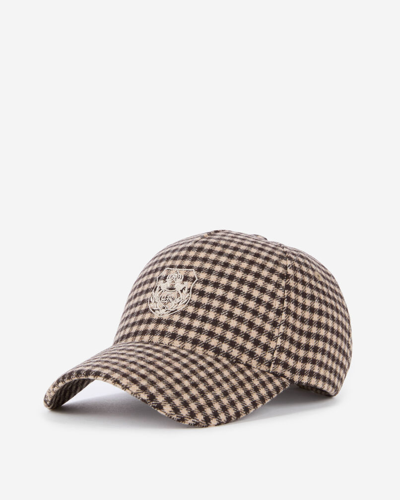 The Kooples F ECRU BLACK checked cap