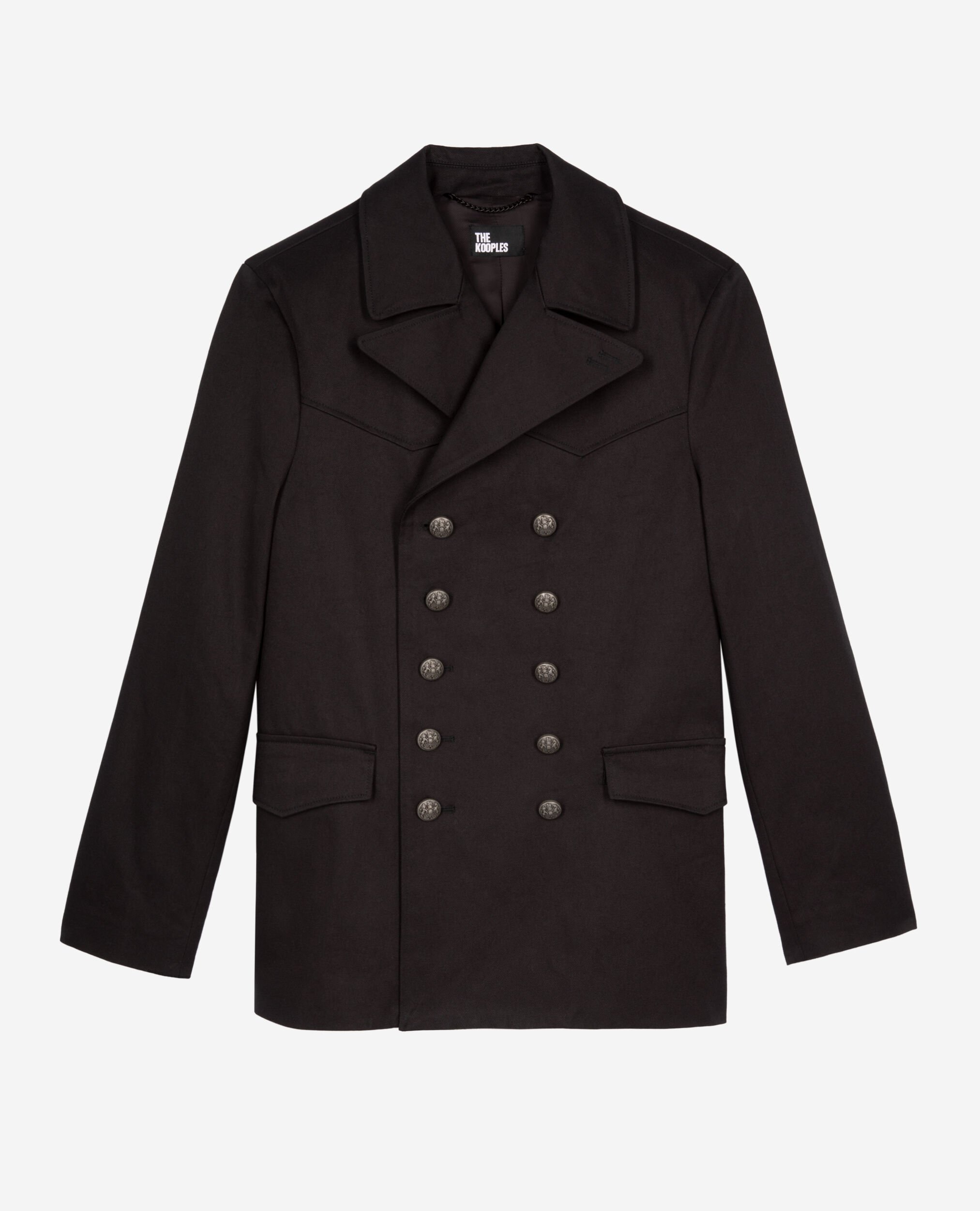 Grey cotton coat, DARK GREY, hi-res image number null