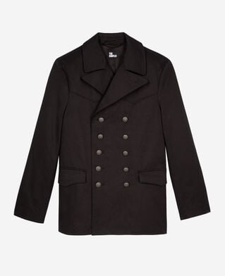 The Kooples MEN DARK GREY grey cotton coat