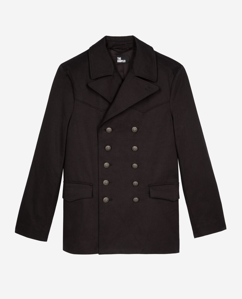 The Kooples MEN DARK GREY grey cotton coat