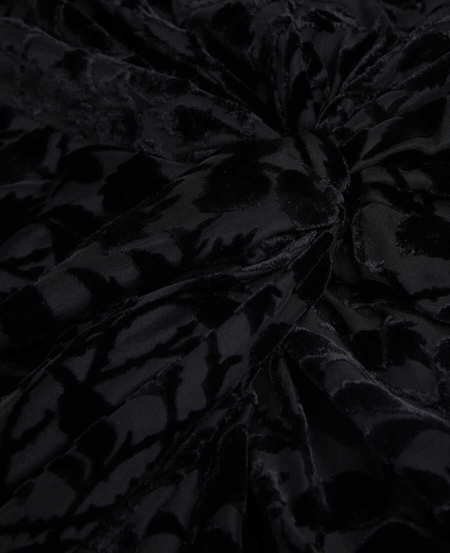 Falda semilarga negra terciopelo devoré The Kooples España