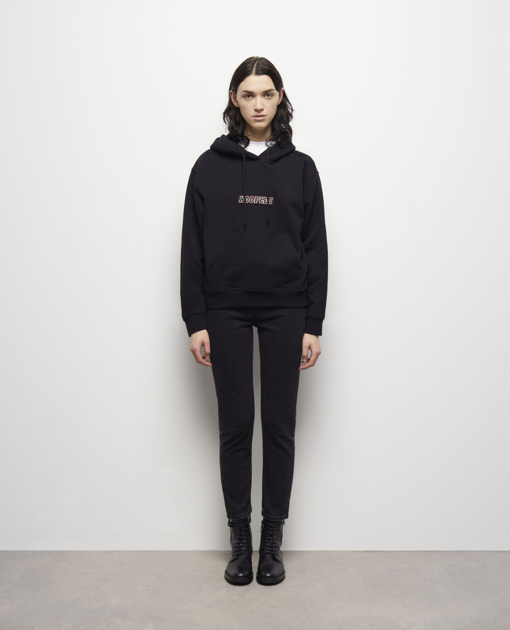 Black cotton sweatshirt store