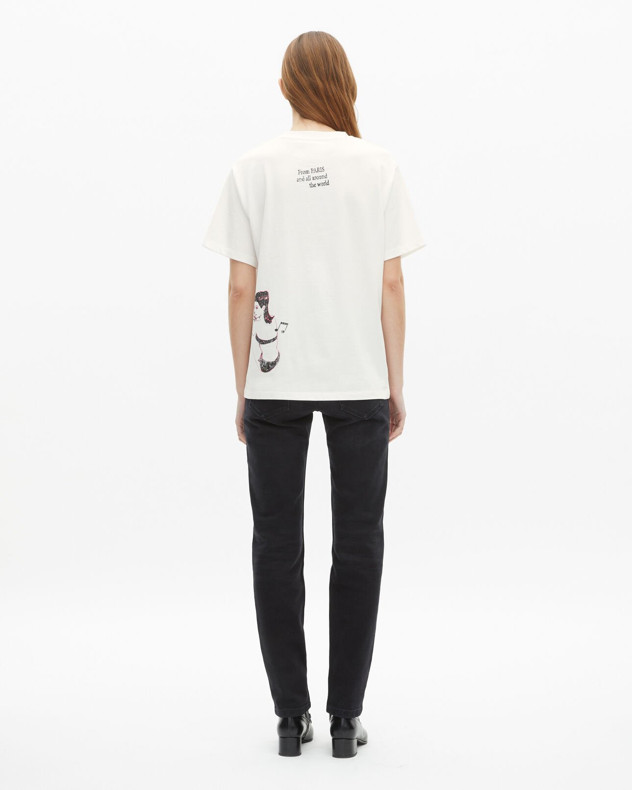 The Kooples FEMME WHITE t-shirt avec sérigraphie blanc