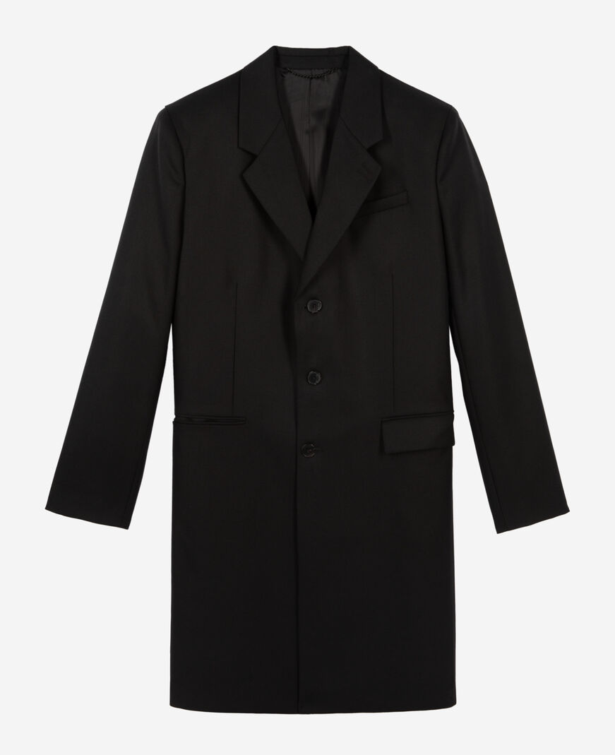 The Kooples HOMME BLACK manteau en laine noir