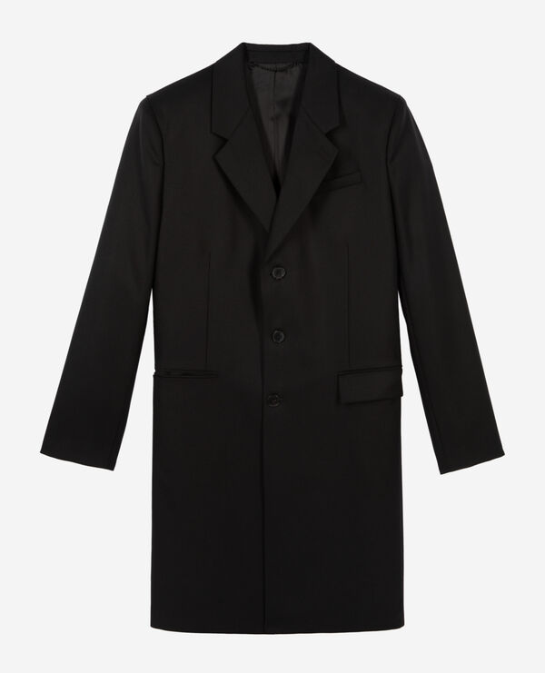 The Kooples HOMME BLACK manteau en laine noir