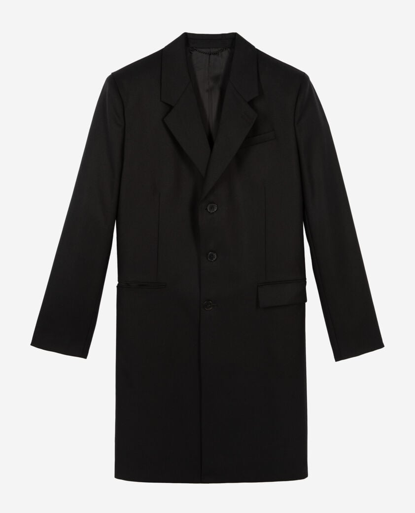 The Kooples HOMME BLACK manteau en laine noir