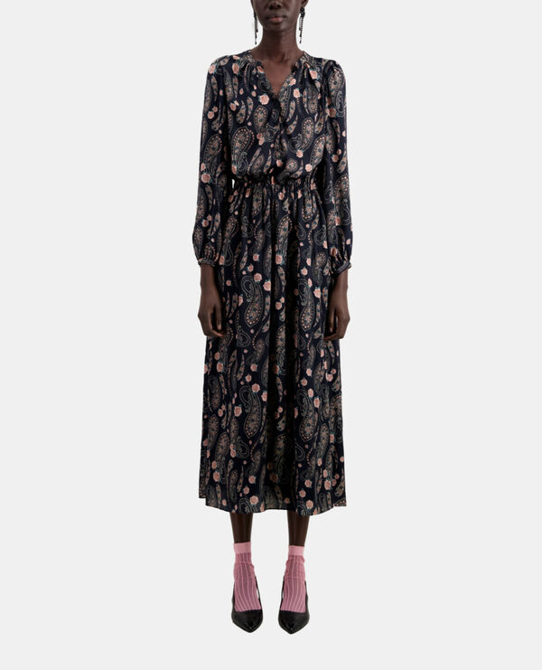 long printed dress