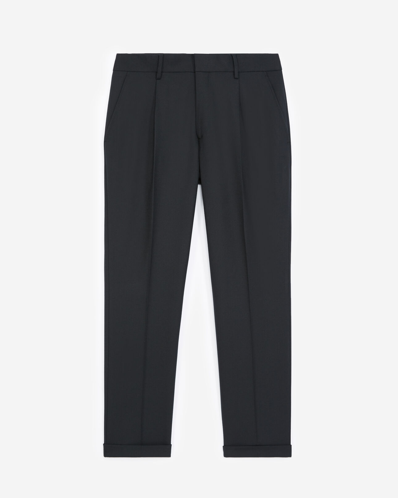 The Kooples MEN BLACK black wool trousers 