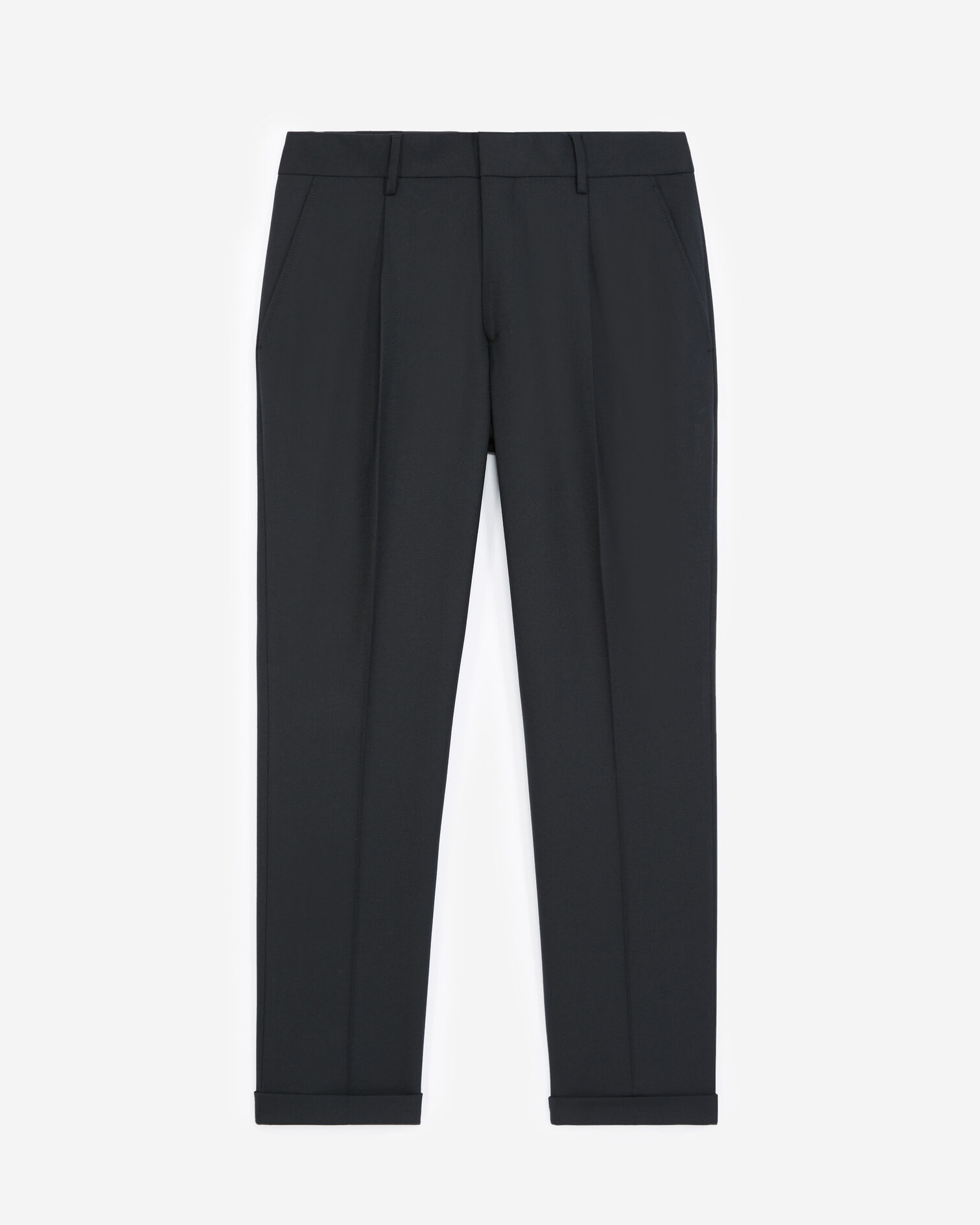 Black wool trousers , BLACK, hi-res image number null