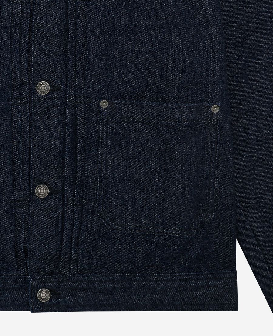 The Kooples HERREN BLUE ELECTRIC dunkelblaue jeansjacke