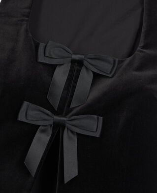 The Kooples FEMME BLACK top en velours noir