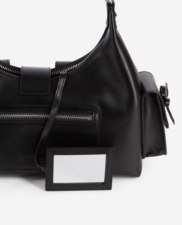 The Kooples FEMME BLACK sac amelia en cuir lisse noir