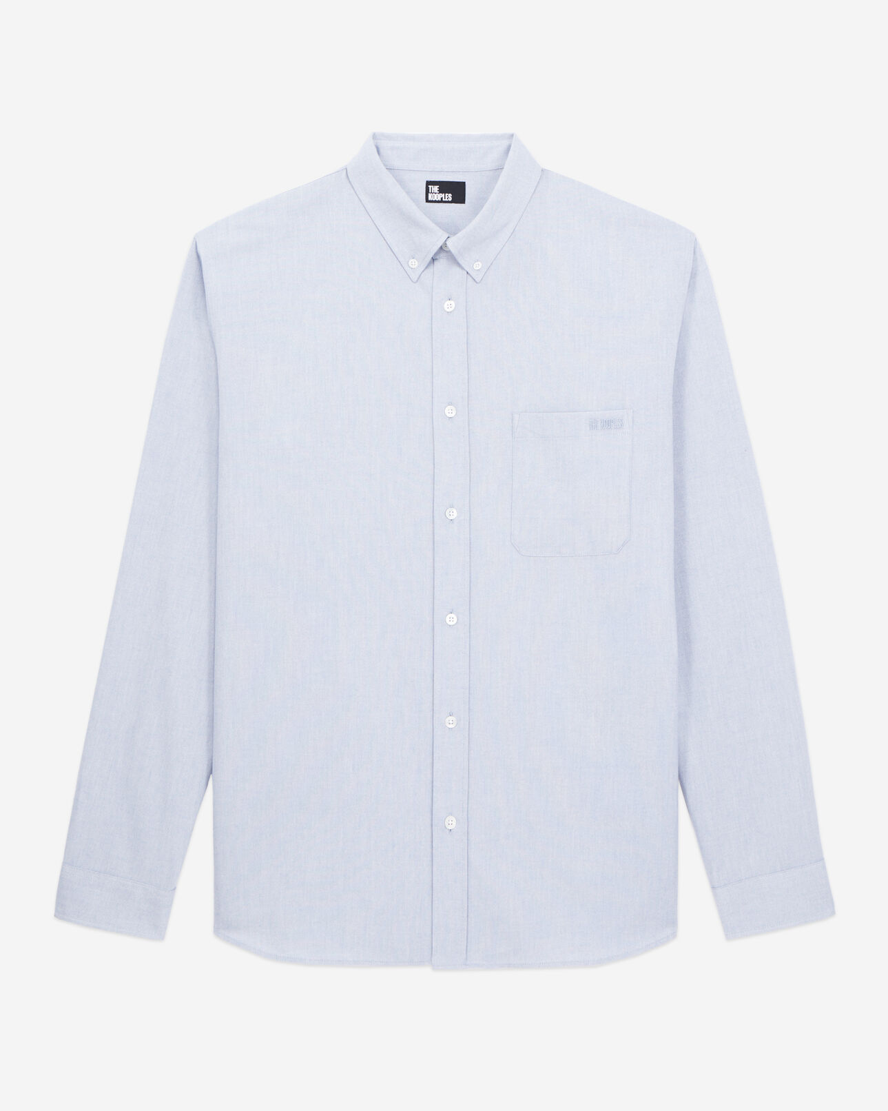 The Kooples MEN LIGHT BLUE blue oxford shirt