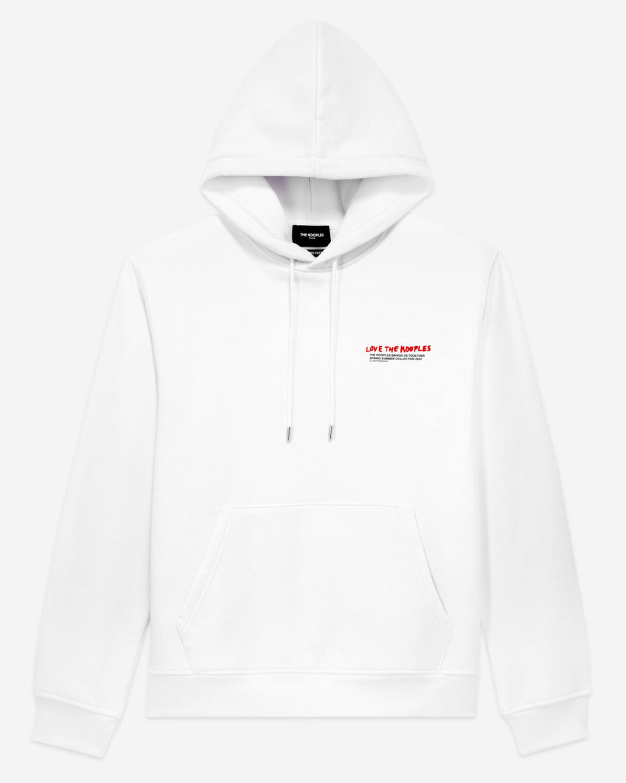 The Kooples HOMME WHITE sweat coton blanc motif love the kooples