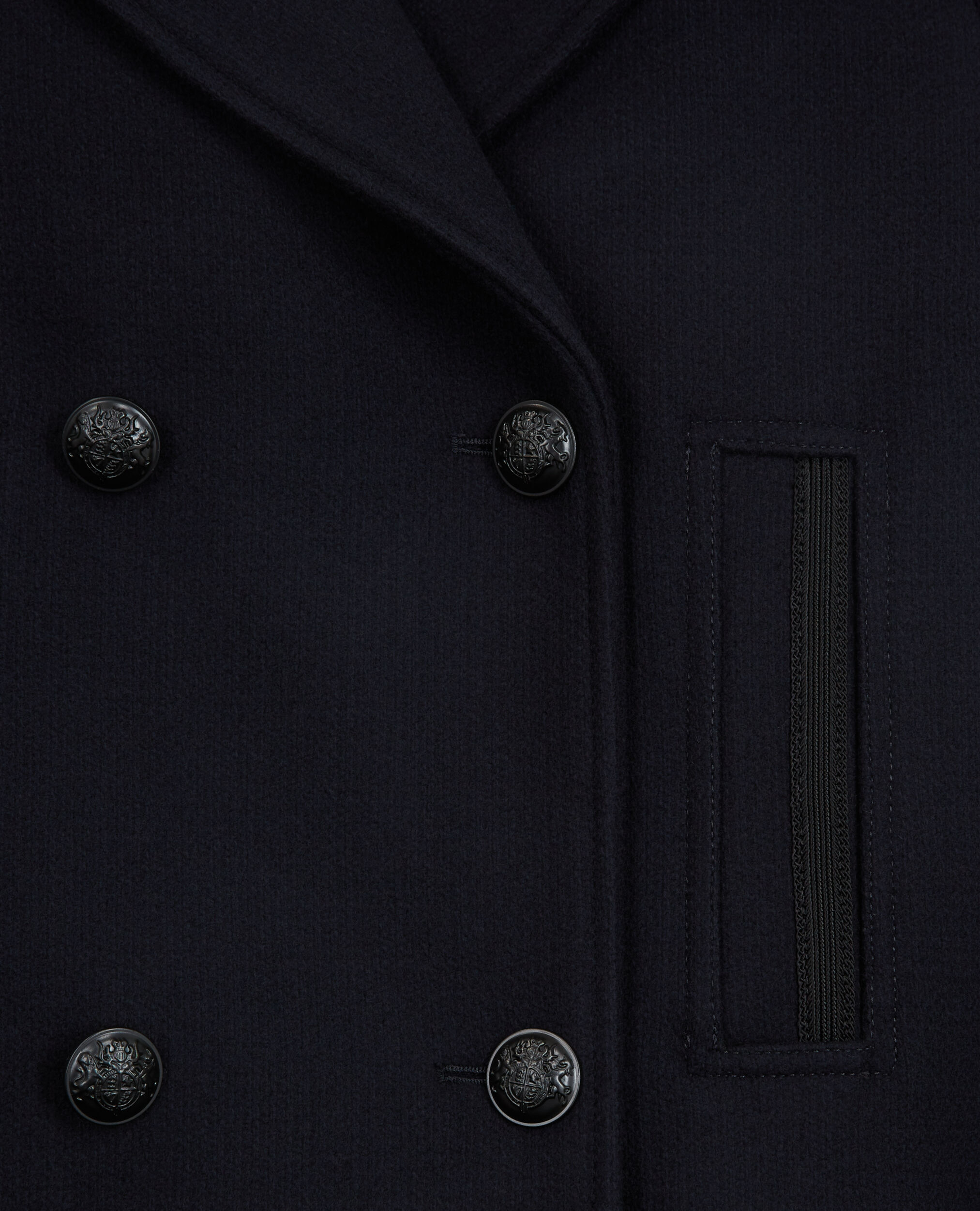 Manteau en laine bleu marine, NAVY, hi-res image number null