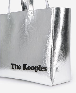 The Kooples WOMEN SILVER silver leather-effect tote bag