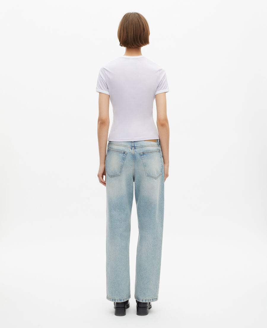 The Kooples DAMEN LIGHT PURPLE t-shirt mit siebdruck in lila