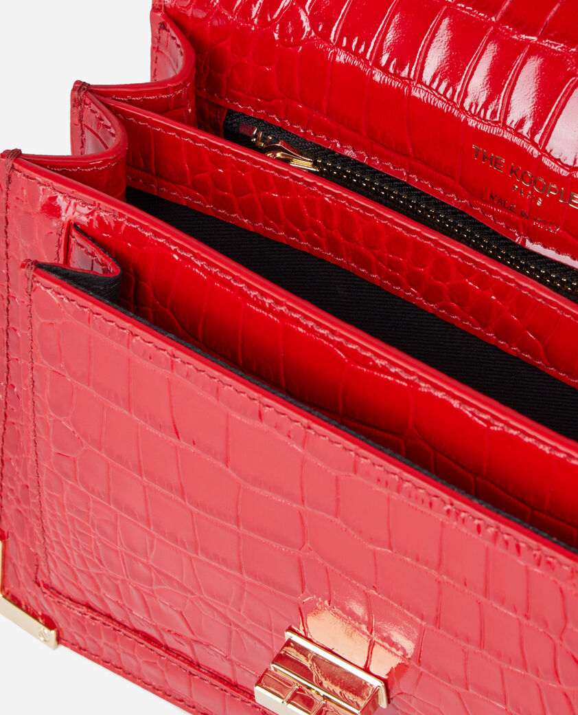 The Kooples FEMME RED sac emily small en cuir rouge