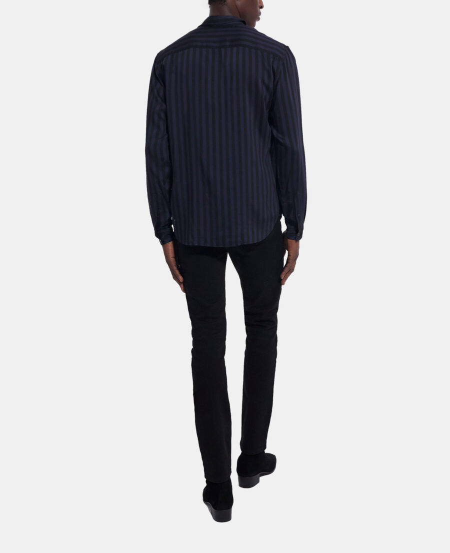striped shirt with classic collar