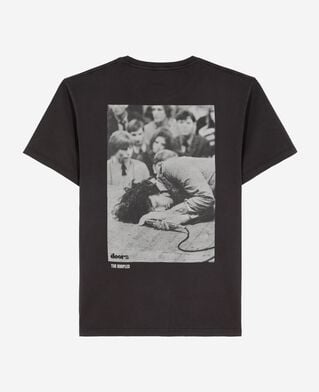 The Kooples M BLACK WASHED the doors x the kooples mixed t-shirt black