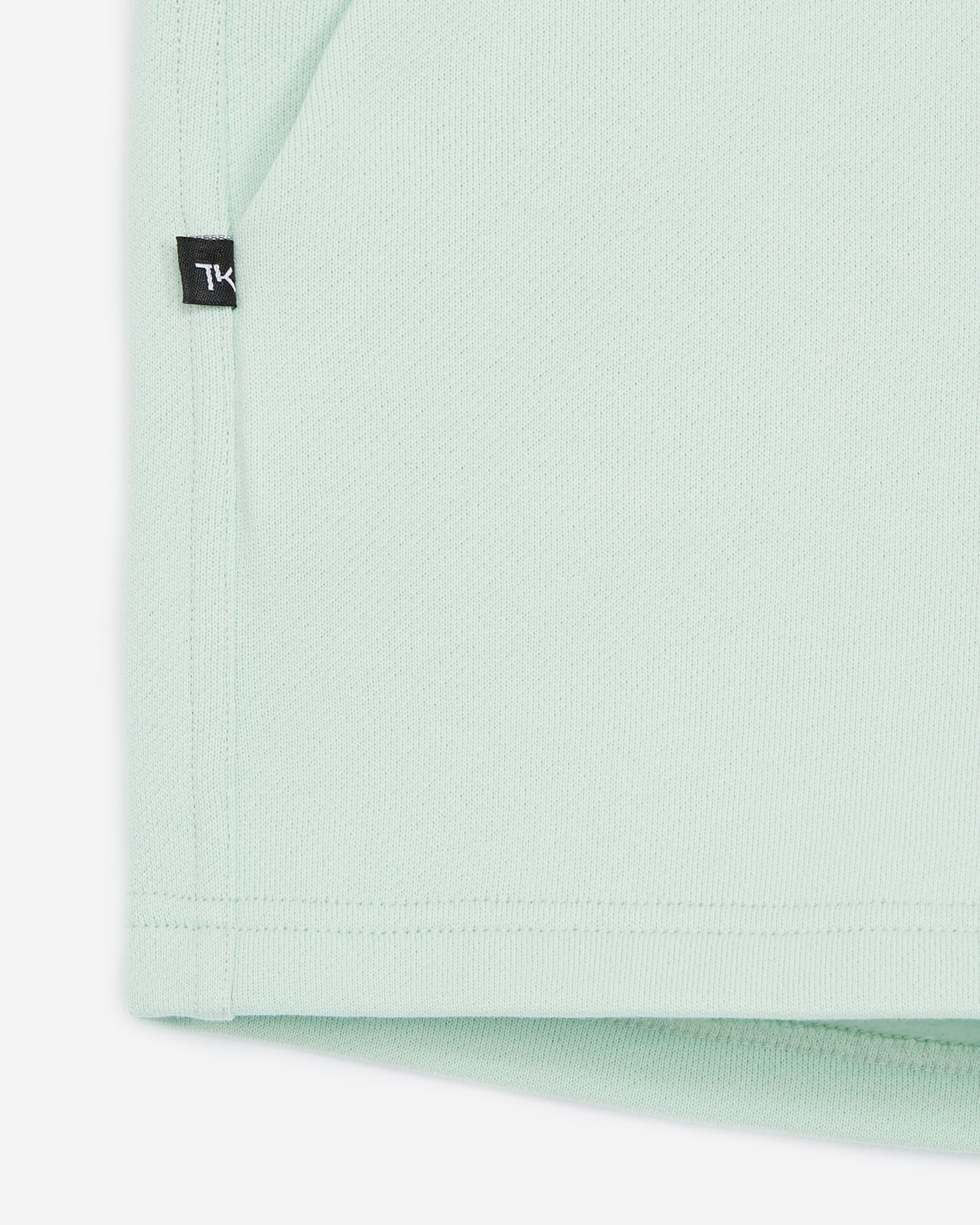 Green cotton shorts with embossed logo, MINT, hi-res image number null