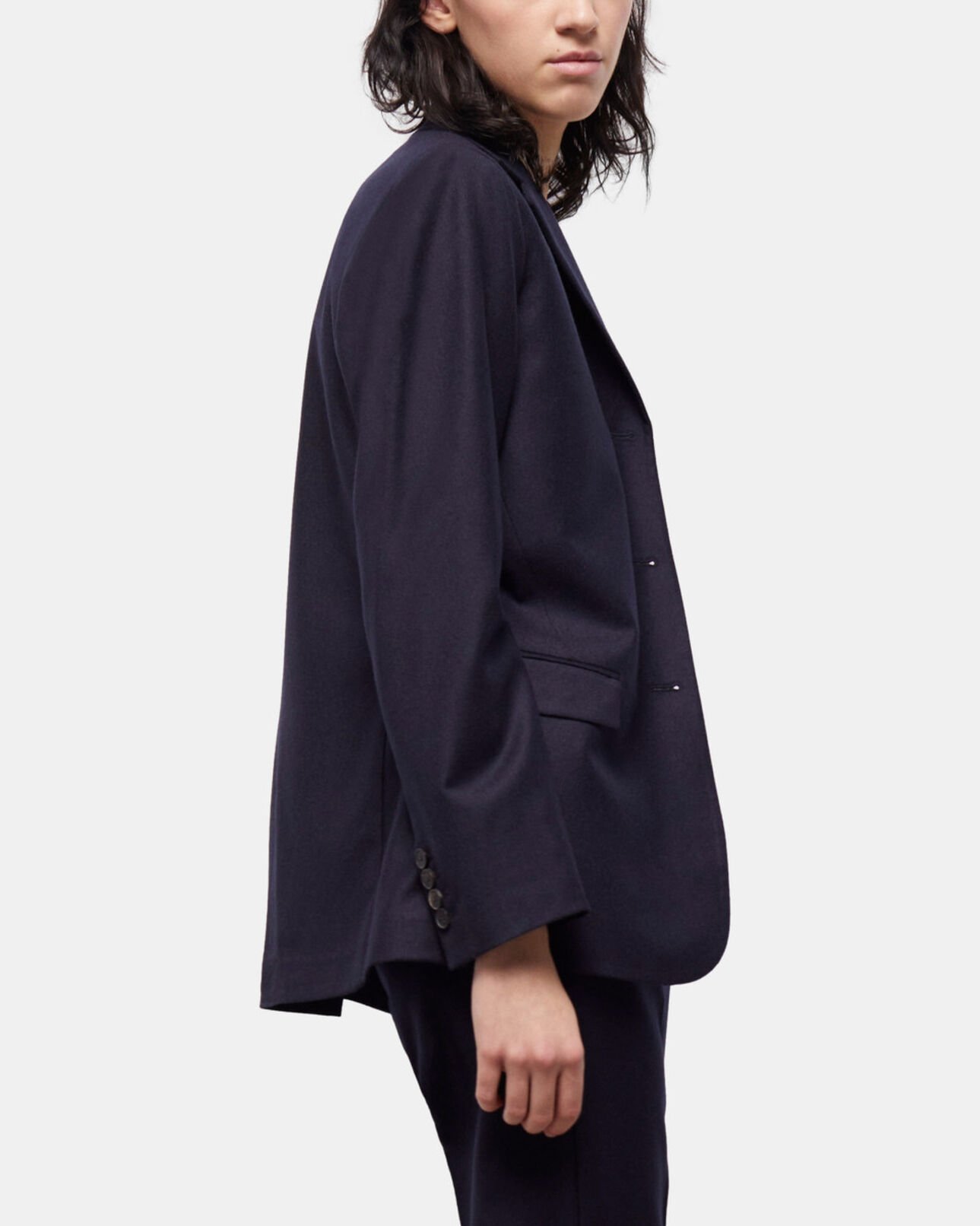 The Kooples DAMEN NAVY blaue anzugjacke aus wolle