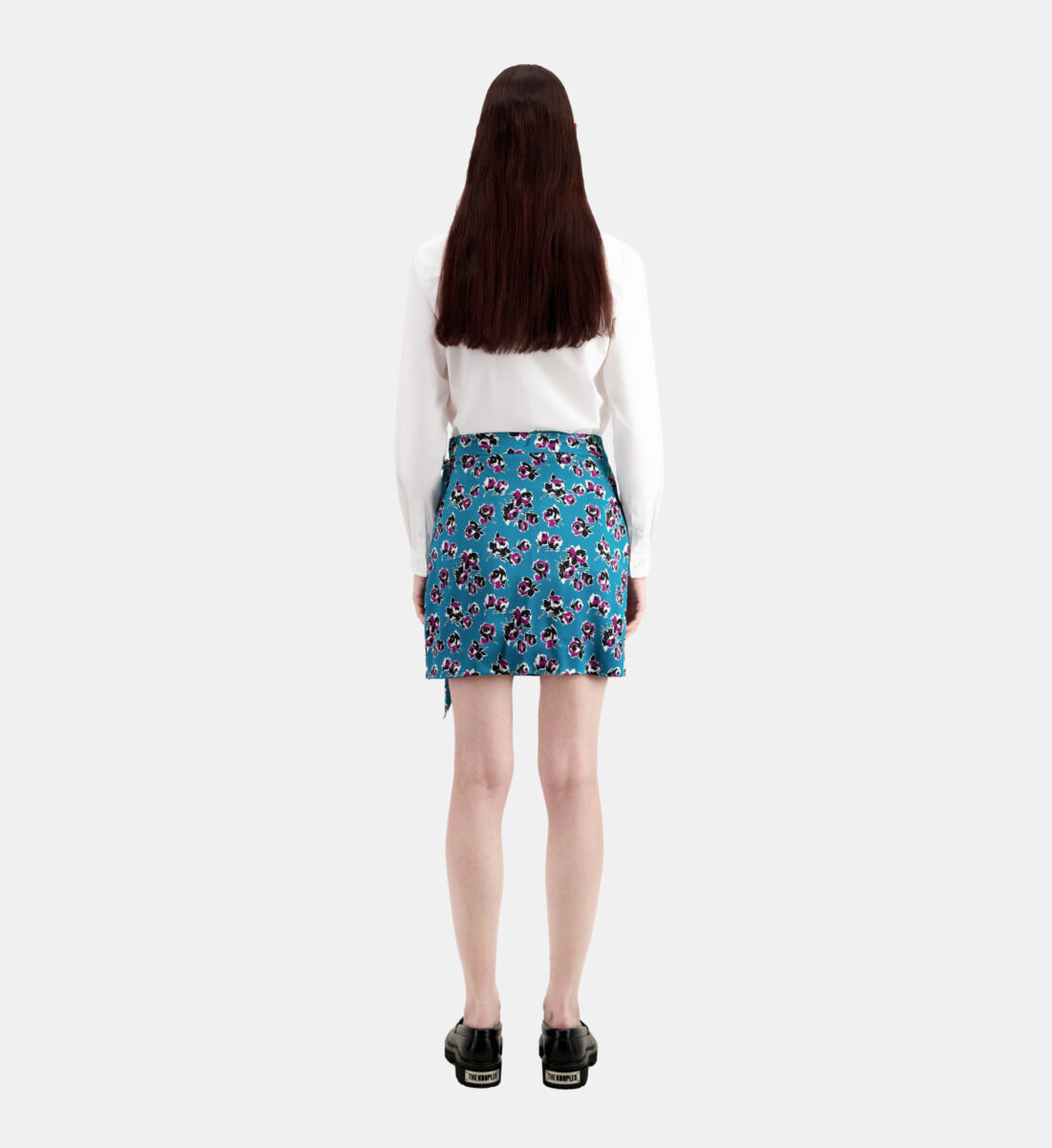 Printed wrap skirt zara top