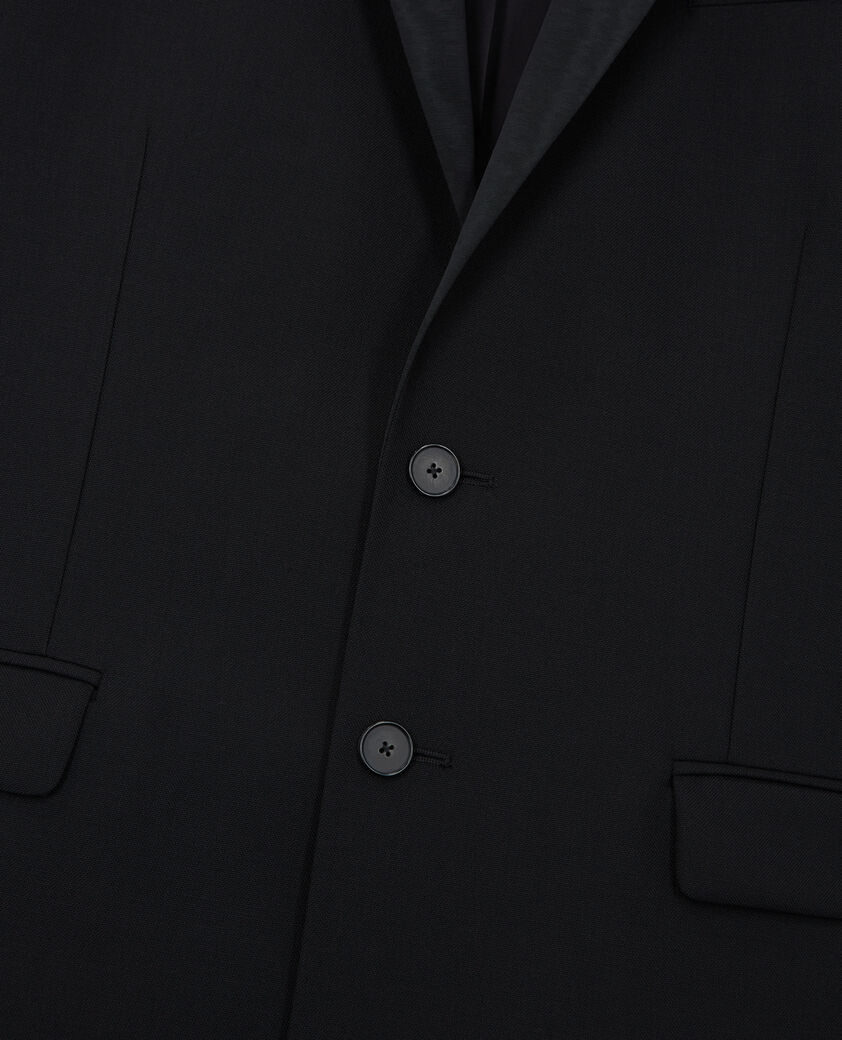 The Kooples MEN BLACK black wool suit jacket