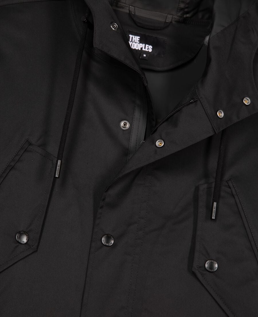 The Kooples H BLACK black hooded water-repellent parka