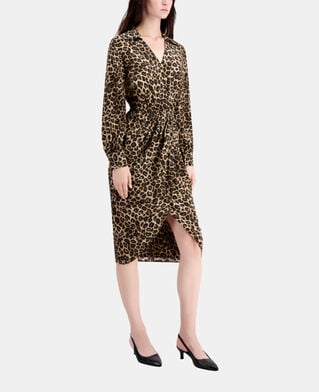 The Kooples WOMEN LEOPARD printed silk midi dress