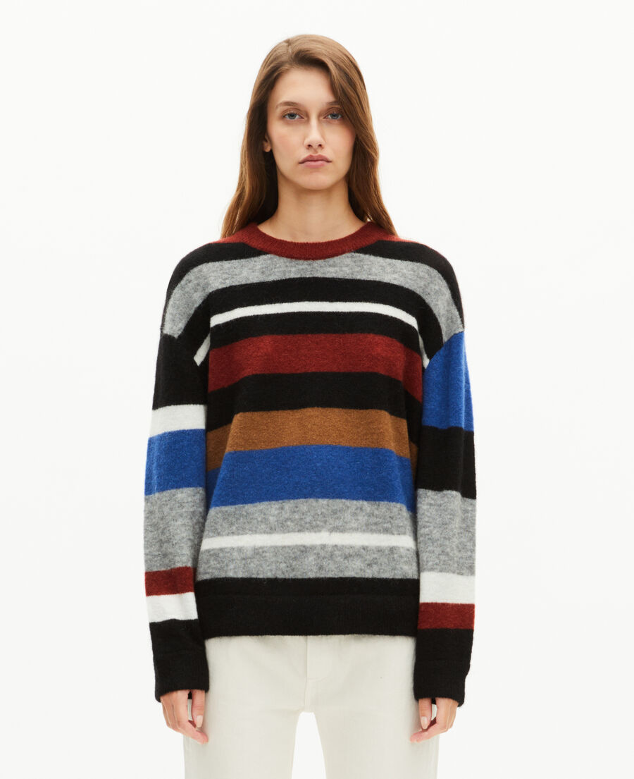 The Kooples FEMME MULTICOLOR pull en laine mélangée à rayures multicolores