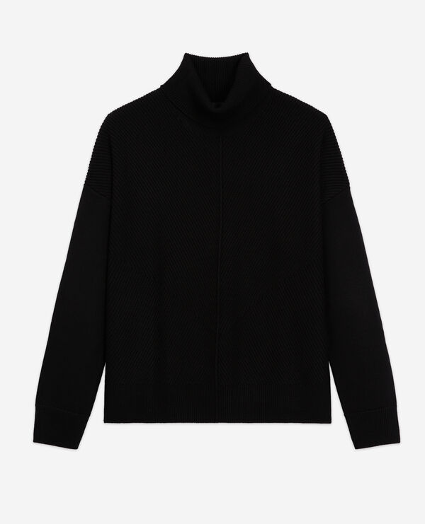 Black wool sweater