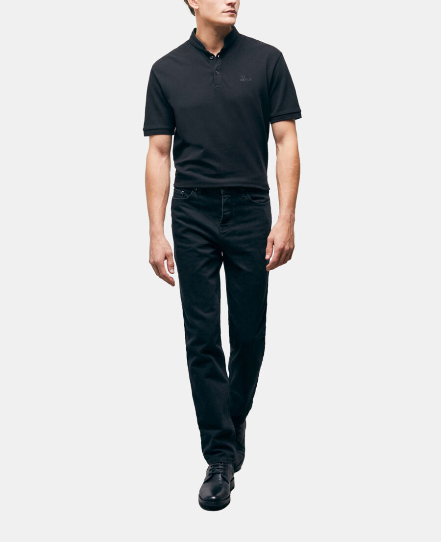 schwarzes poloshirt