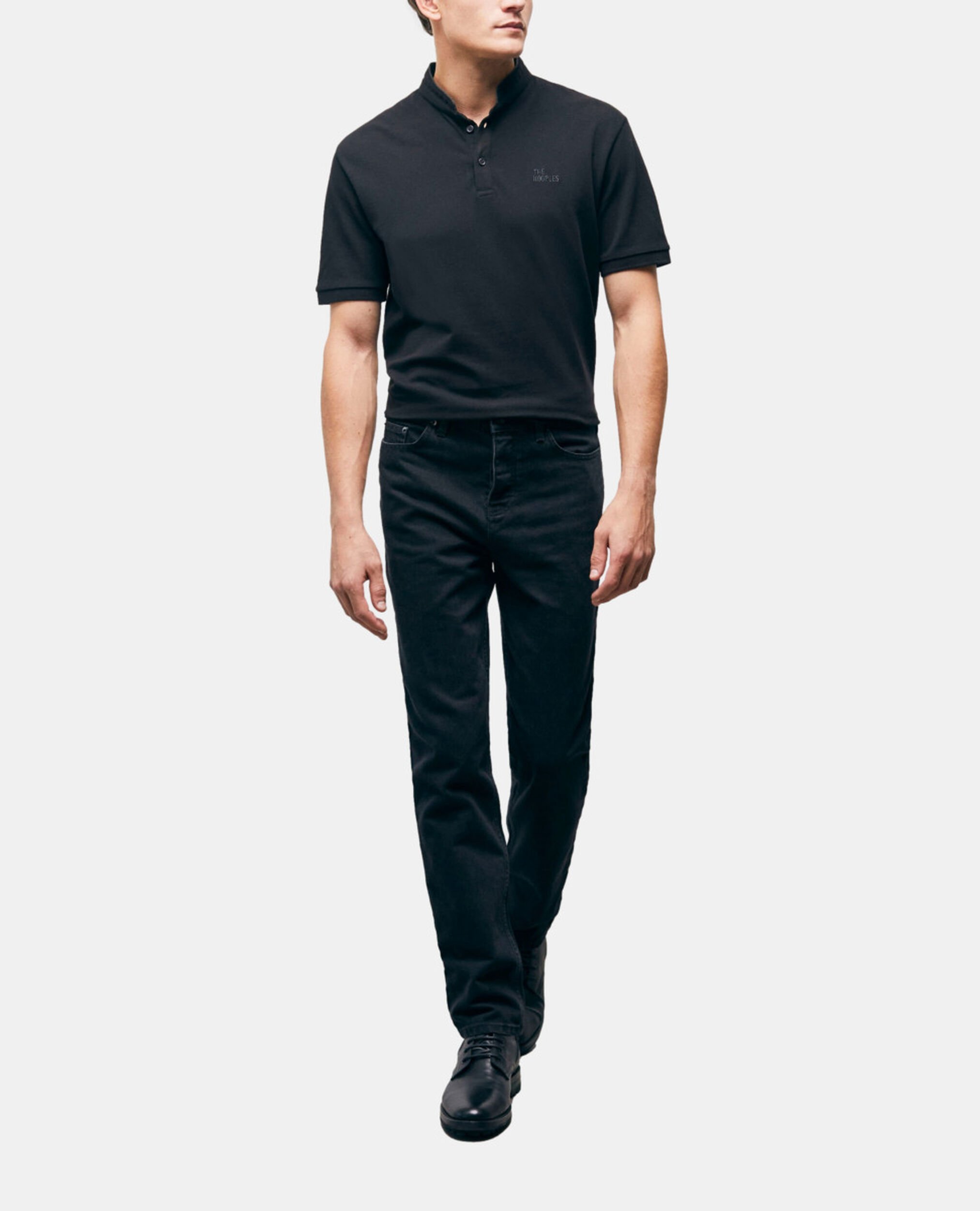 Schwarzes Poloshirt, BLACK, hi-res image number null