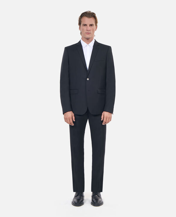 veste de costume en laine noire