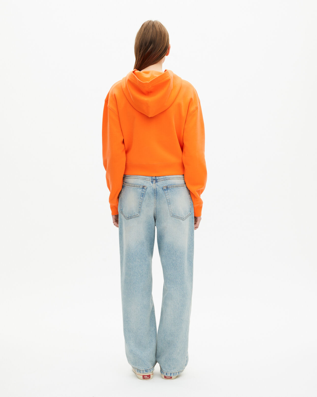 The Kooples FEMME ORANGE sweatshirt à capuche orange