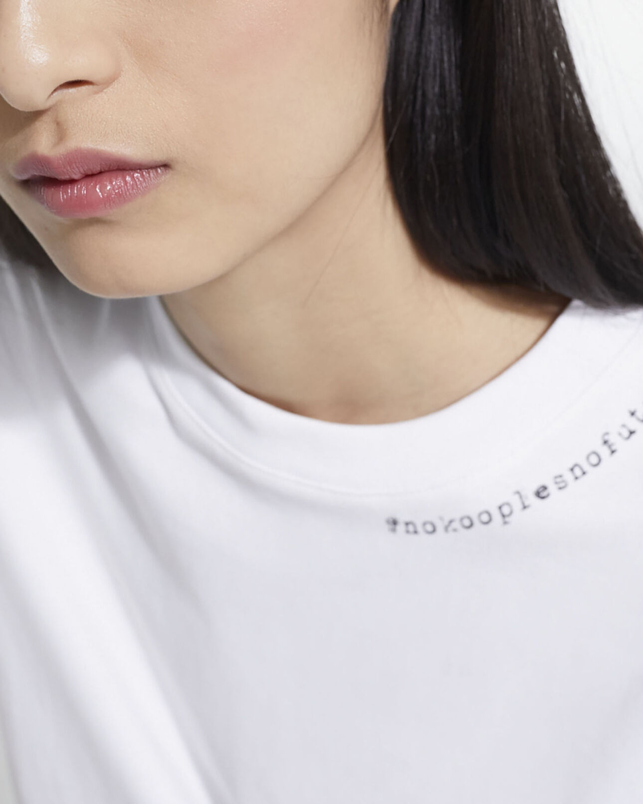 The Kooples WOMEN SNOW WHITE white logo t-shirt