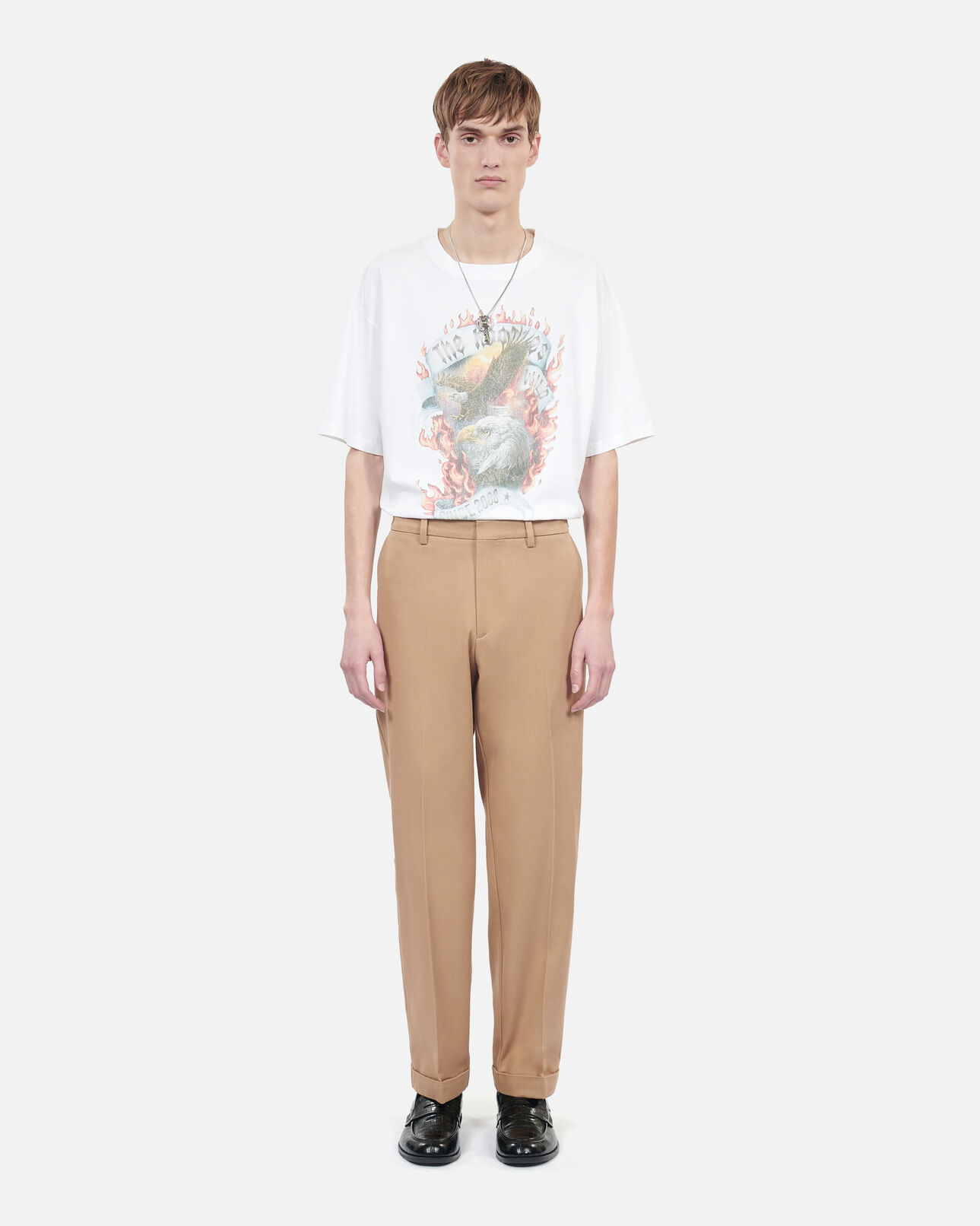 The Kooples MEN CAMEL camel cotton trousers
