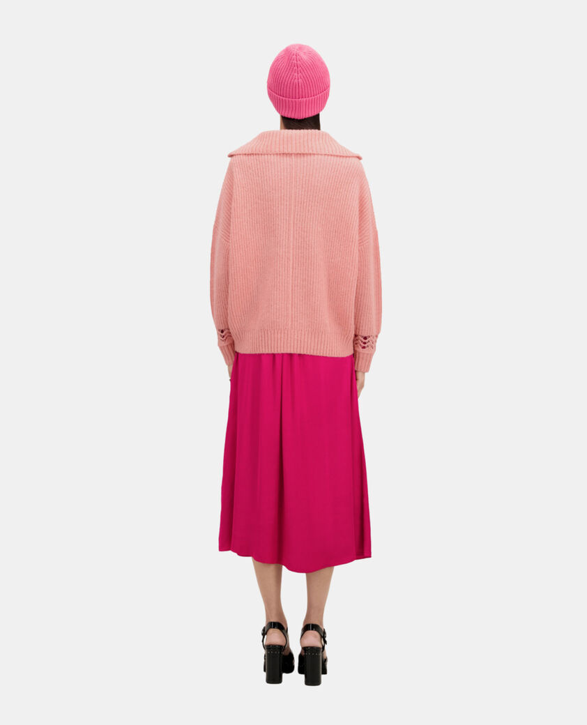 The Kooples FEMME OLD PINK pull rose en laine mélangée