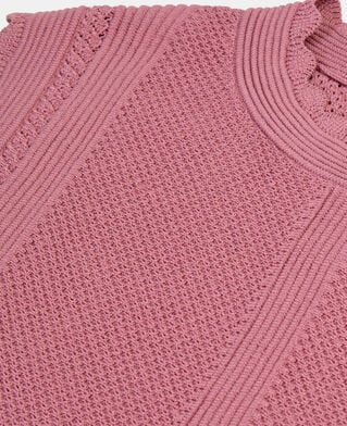 The Kooples FEMME PINK WOOD top en maille ajour&eacute;e lilas