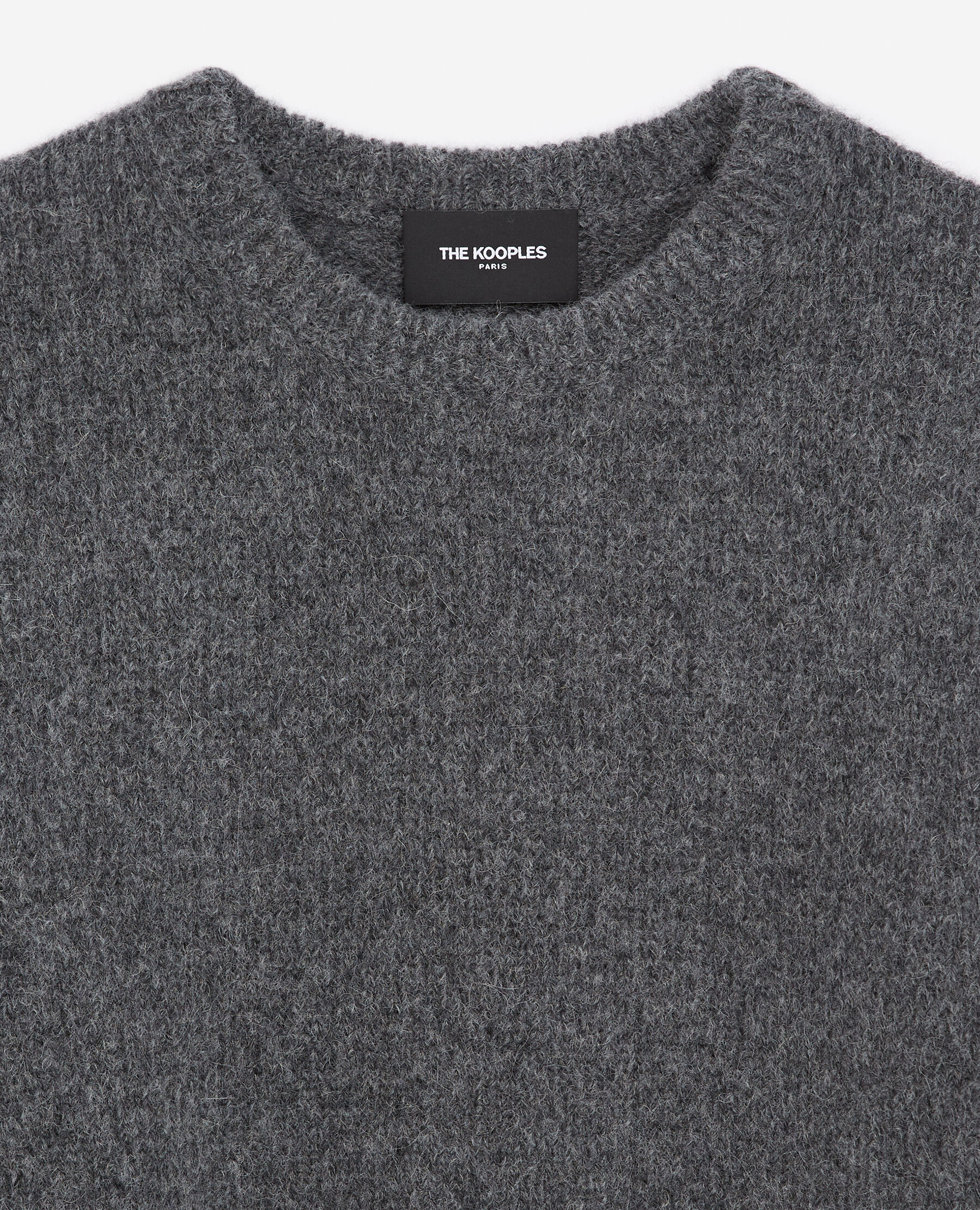 Loose fit alpaca wool dark gray sweater