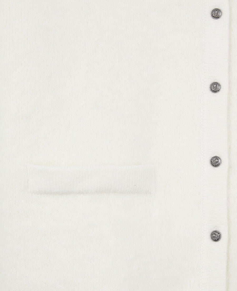 The Kooples FEMME ECRU cardigan en alpaga et laine écru