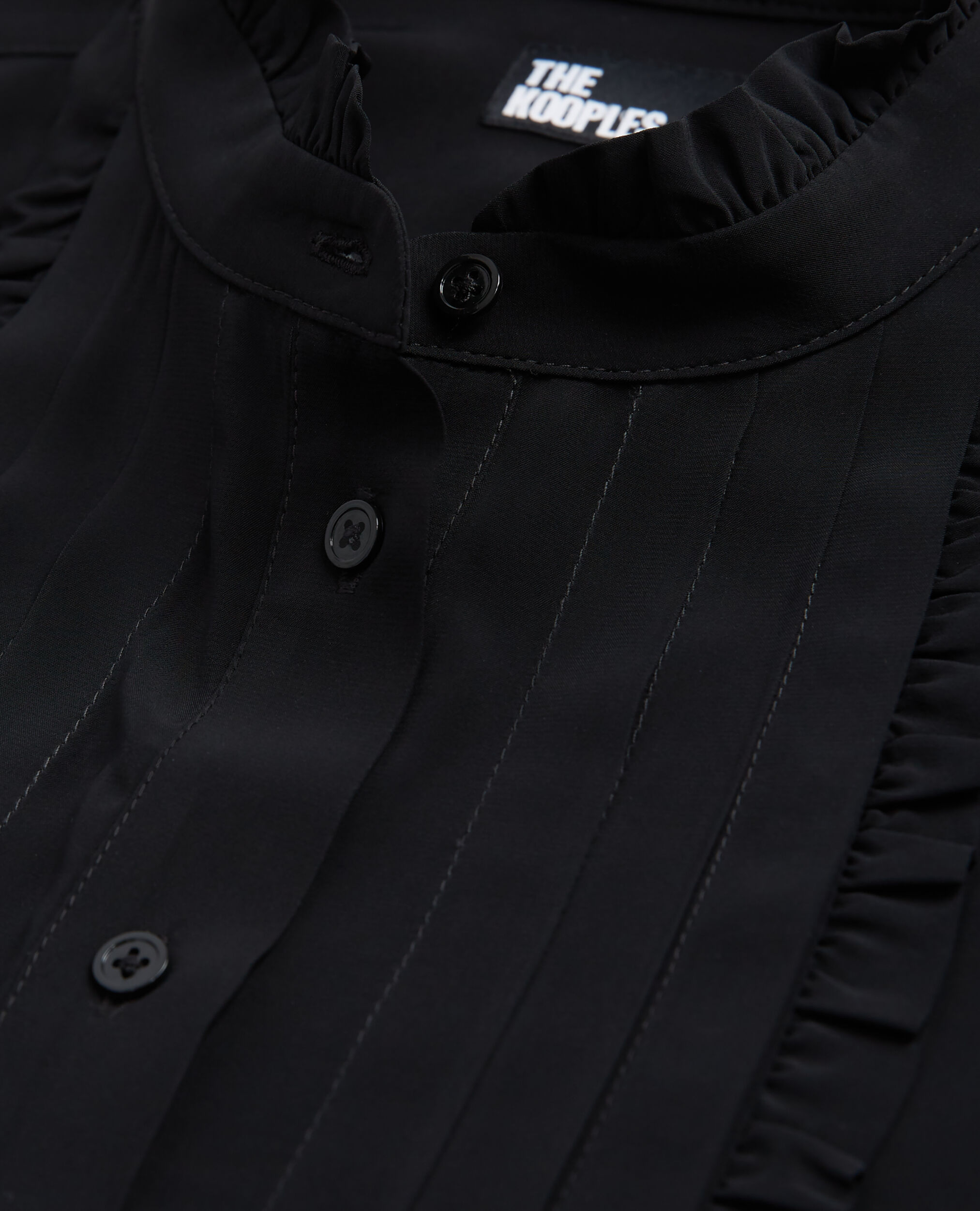 Black flowing shirt, BLACK, hi-res image number null