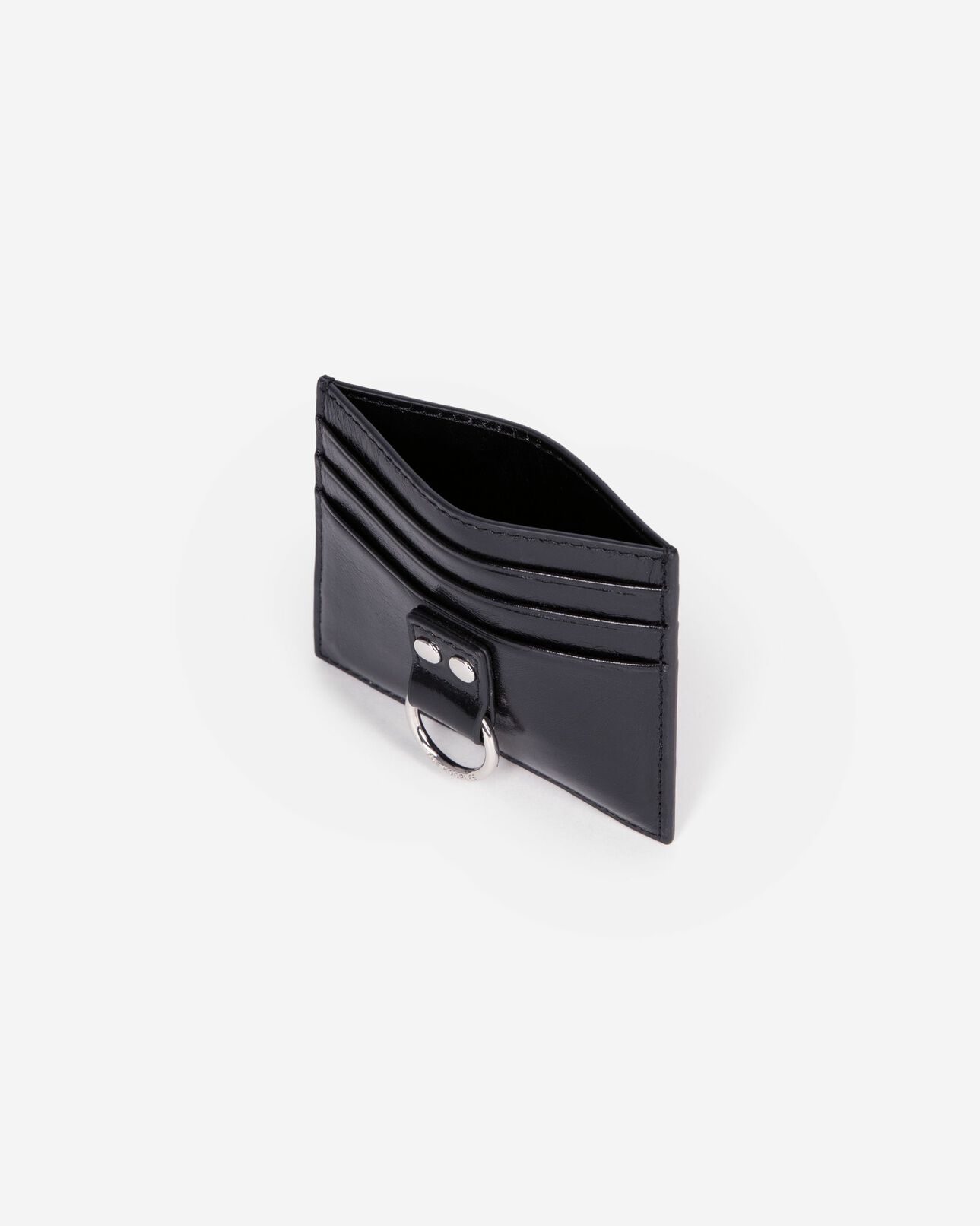 The Kooples DAMEN BLACK amelia kartenhalter aus schwarzem leder