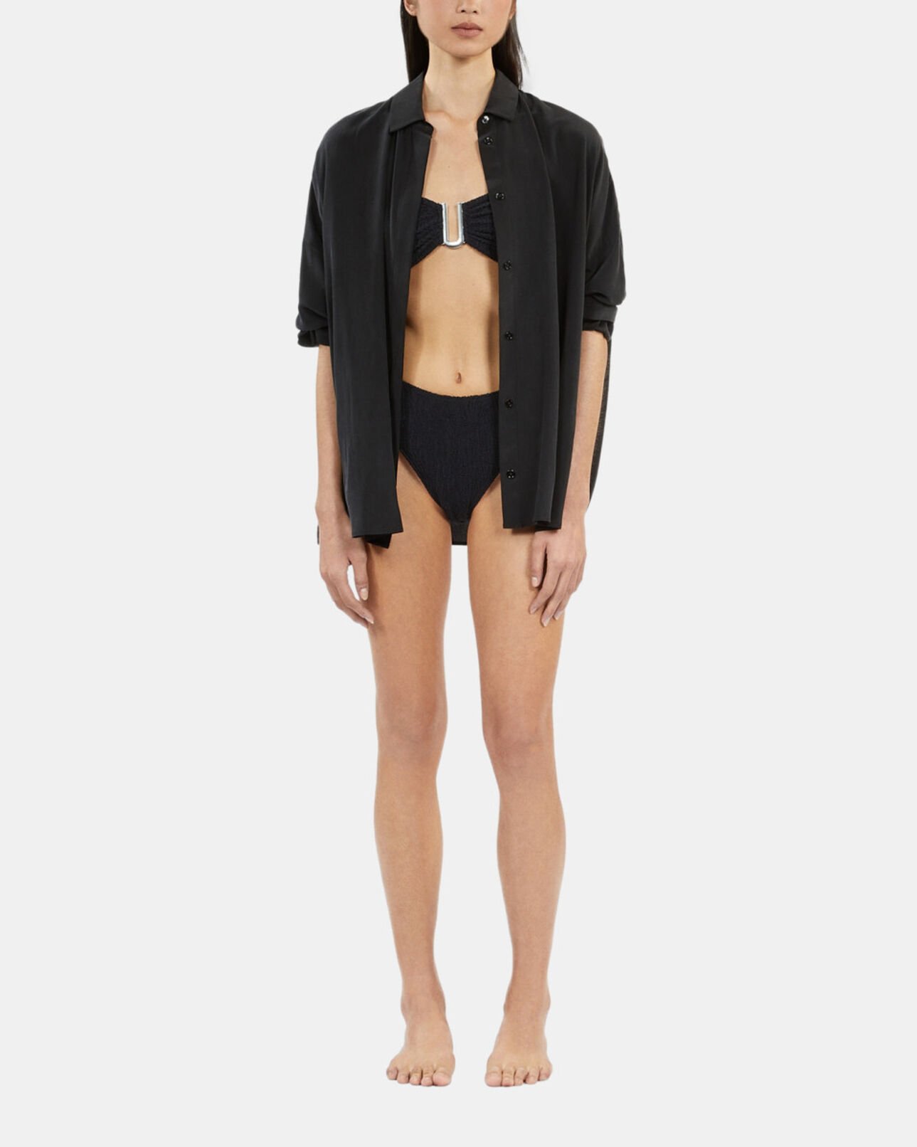 The Kooples FEMME BLACK haut de maillot de bain the kooples x luz bandeau noir